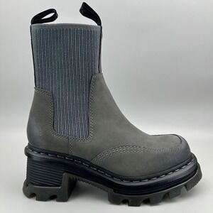 Dr. Martens Corran Chelsea Women Size 8 Gray Waxy Suede Platform Boots NEW